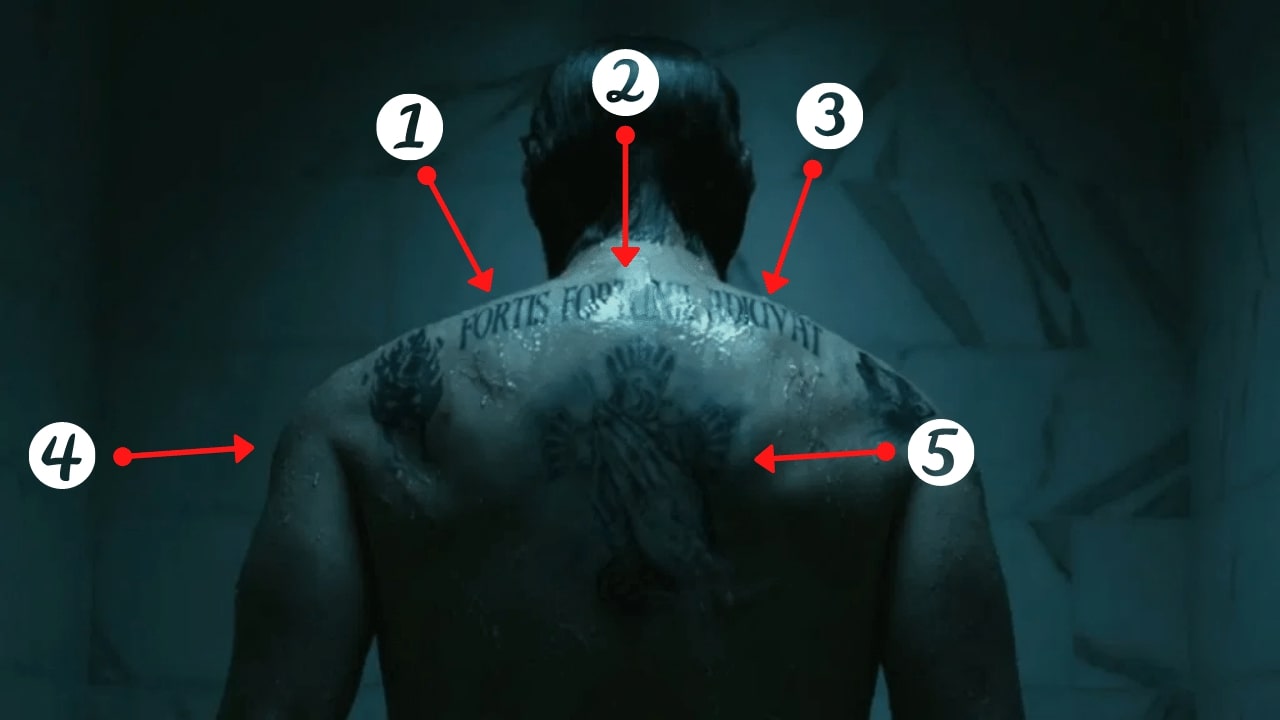 What is Tattooed on John Wick's Shoulders?