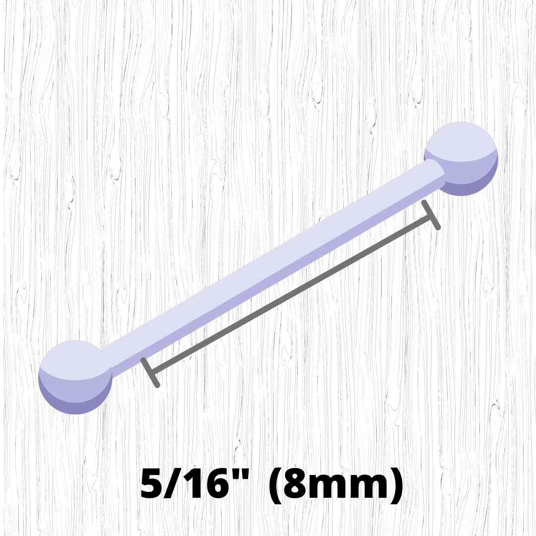 Straight Barbell size for ear piercing